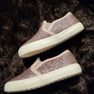 Cat & jack Pink Sparkle shoes baby girl size 7